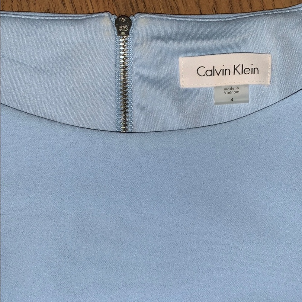 Calvin Klein Light Blue Bell Sleeve Dress - Picture 2 of 2